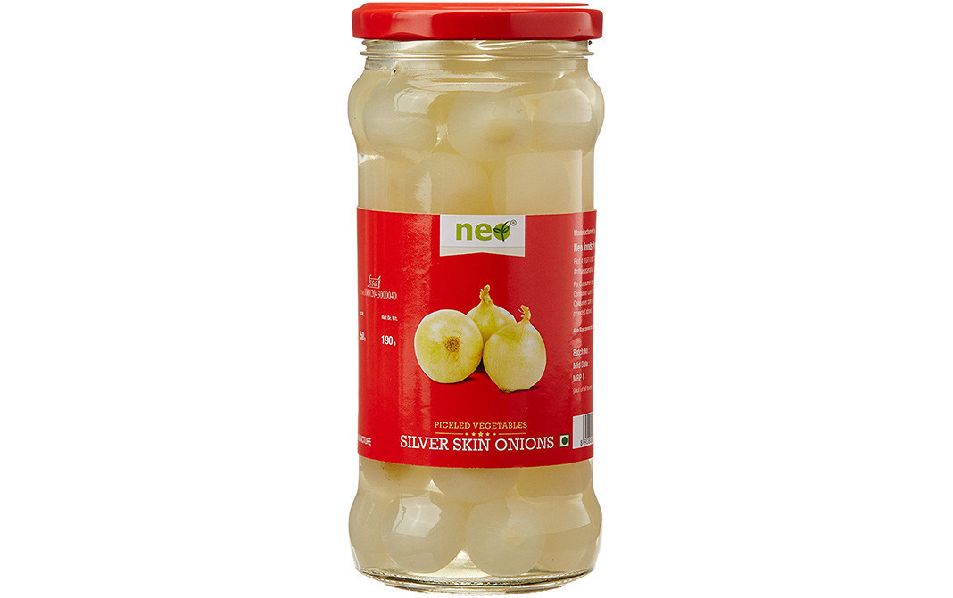 Neo Silver Skin Onions (Pickled Vegetables)    Glass Jar  350 grams
